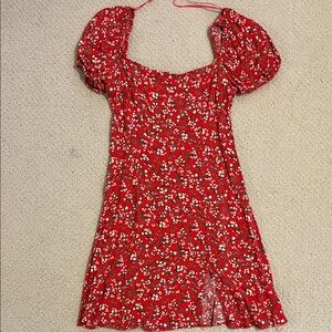 Women’s Juniors Red Floral Dress